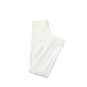 R+A Unisex Straight Jeans White Lambskin Leather Size 23